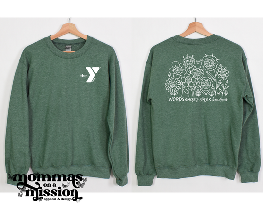 words matter speak kindness YMCA - front/back