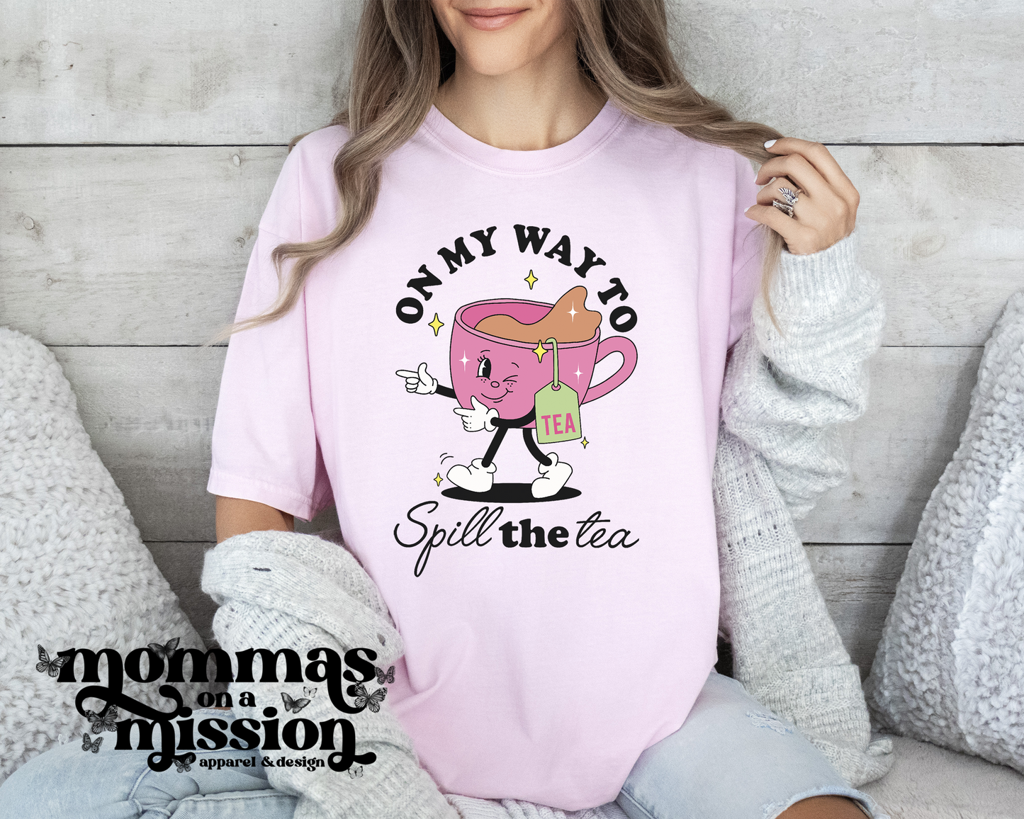 on my way to spill the tea