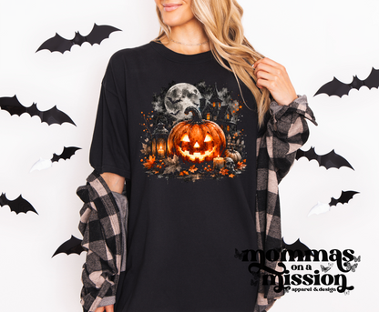 spooky halloween scene