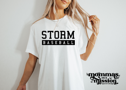 storm baseball - black block with white