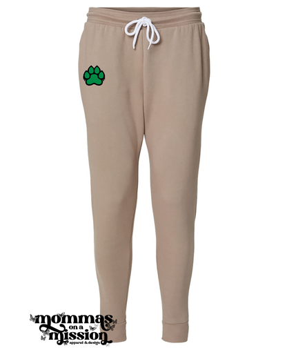 green paw unisex sweatpant joggers in tan - yhs basketball boosters