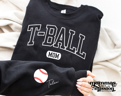 t-ball mom - add name on sleeve