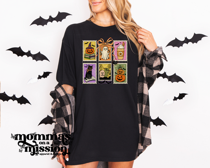 teacher themed halloween stamps