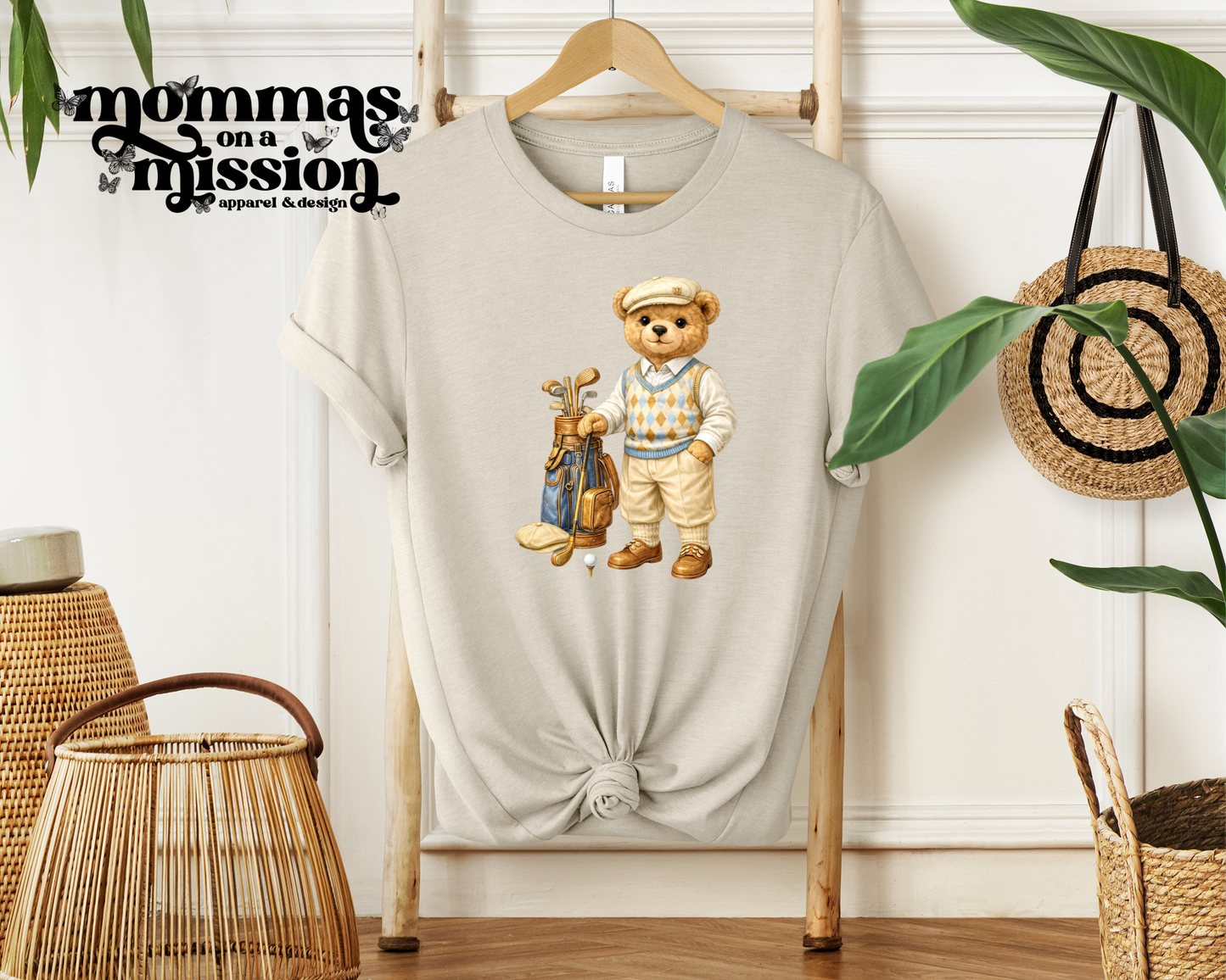 teddy bear golfer