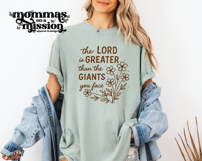 the lord is greater than the giants you face