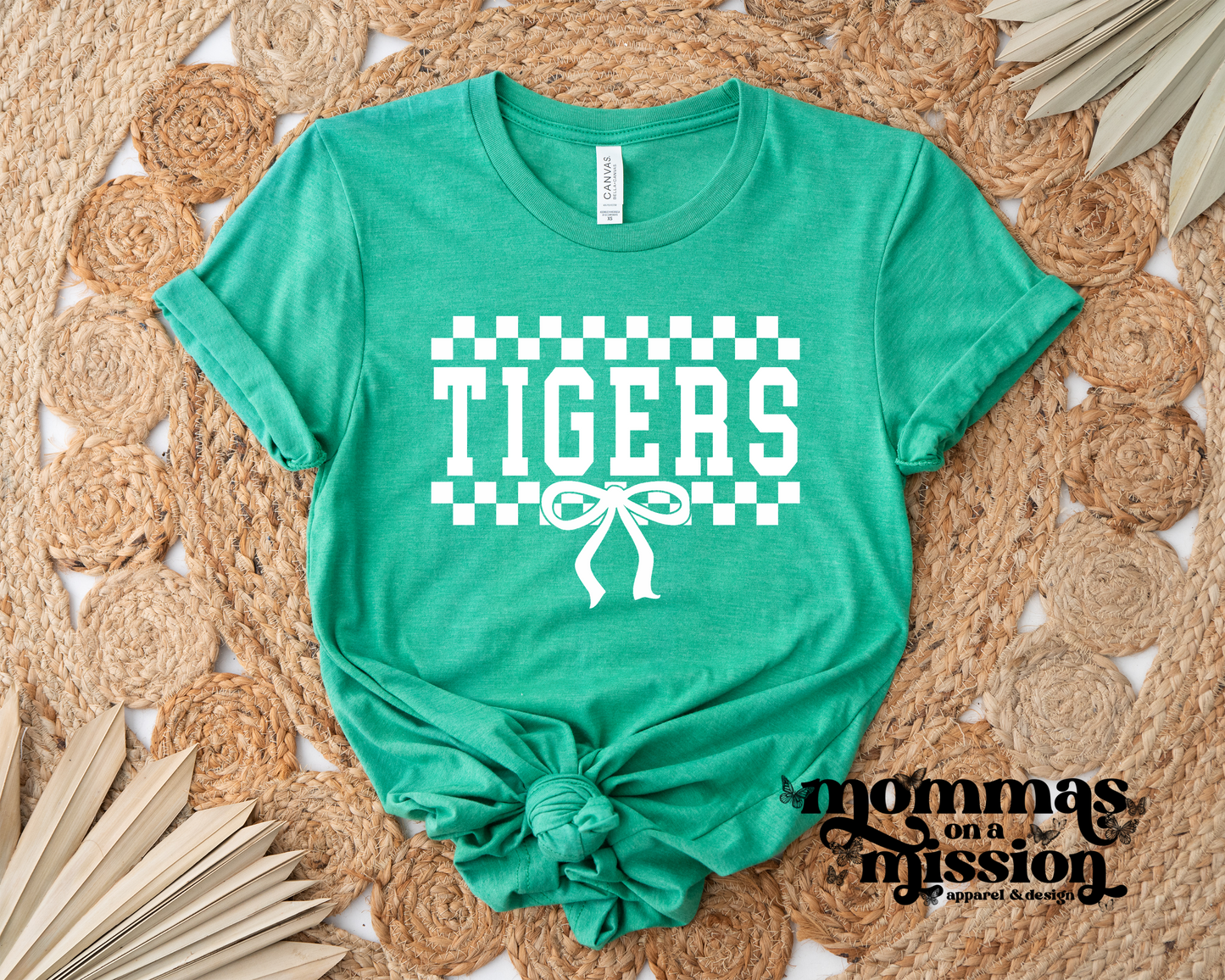 tigers checkered bow