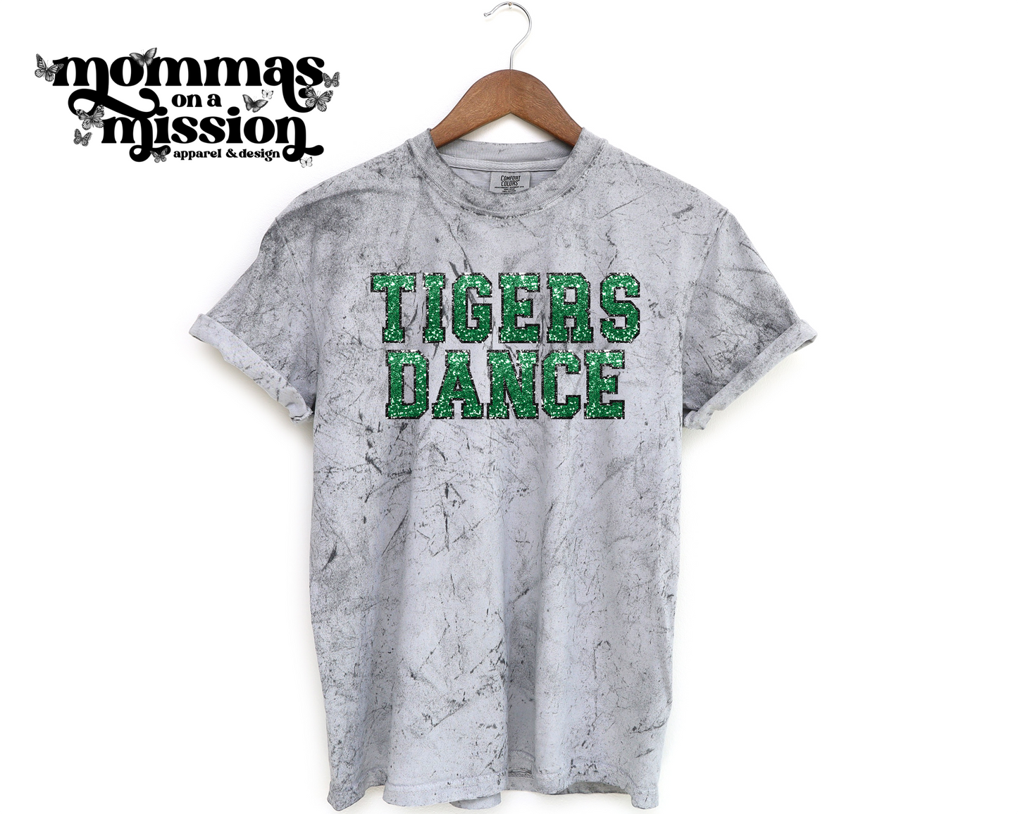 tigers dance in faux glitter