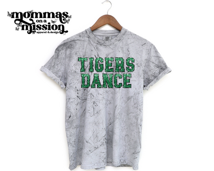 tigers dance in faux glitter