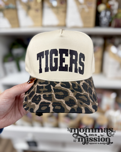 custom leopard mascot hat