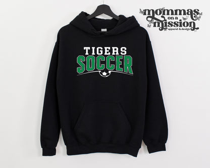 tigers soccer in white/green