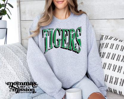 tigers wavy distressed