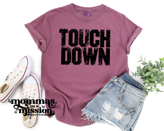 touch down block letters