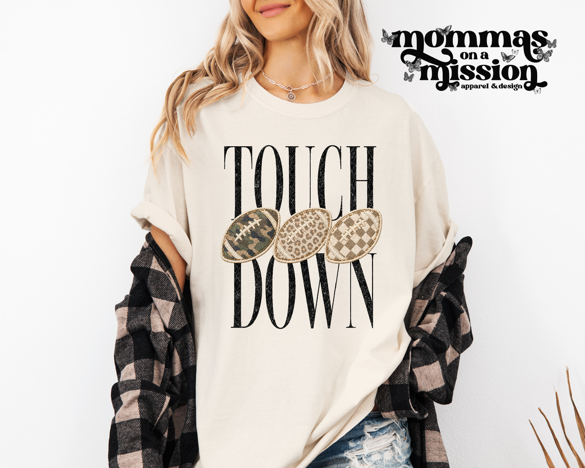 touch down with patterned footballs