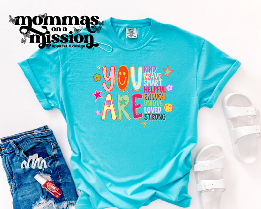 words of affirmation preppy glitter (youth)