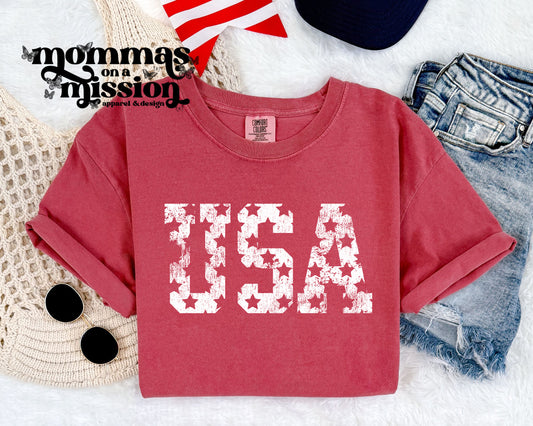 usa with star cut out