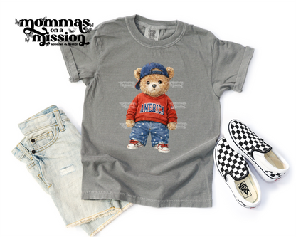 american teddy bear with hat