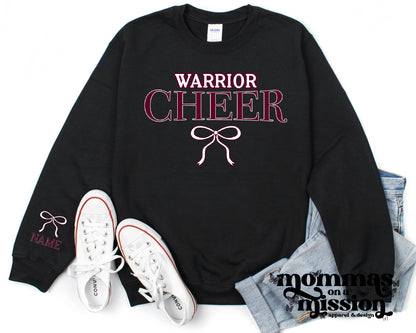 warrior cheer bow with custom name