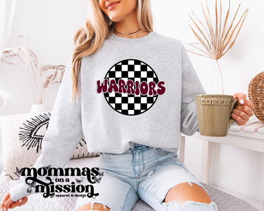 warriors checkered circle