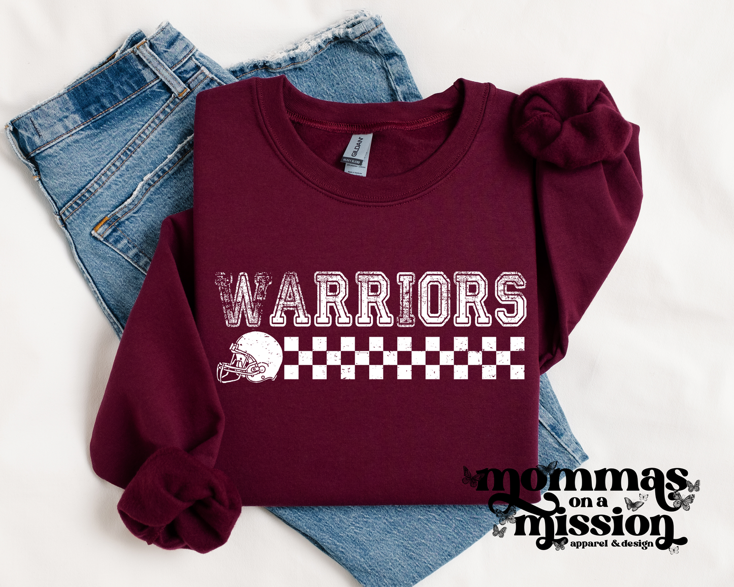 warriors checkered football