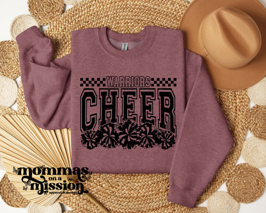 warriors cheer checkered