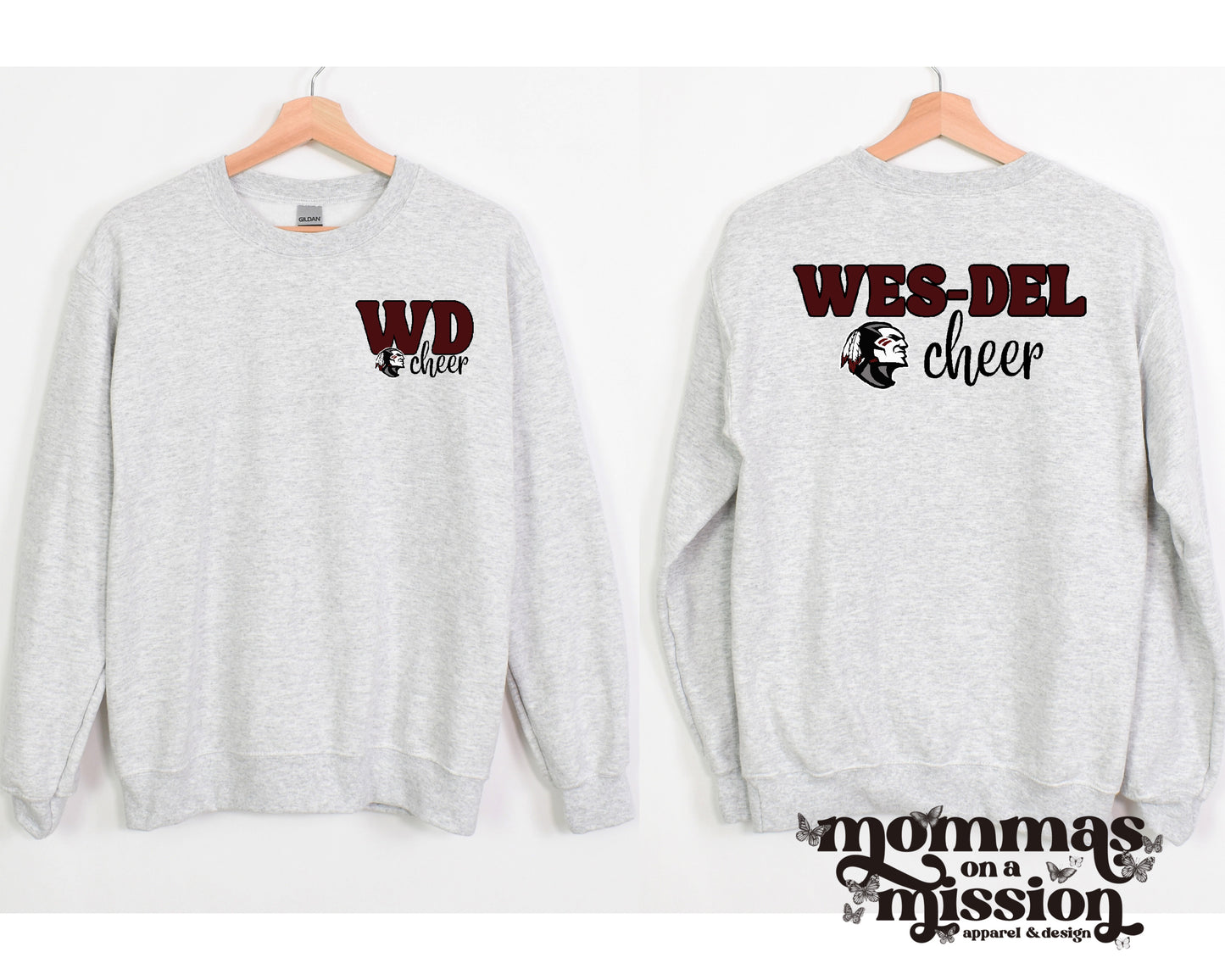 WD cheer front/back - wes-del cheer boosters