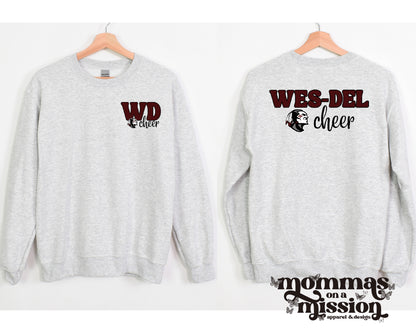WD cheer front/back - wes-del cheer boosters