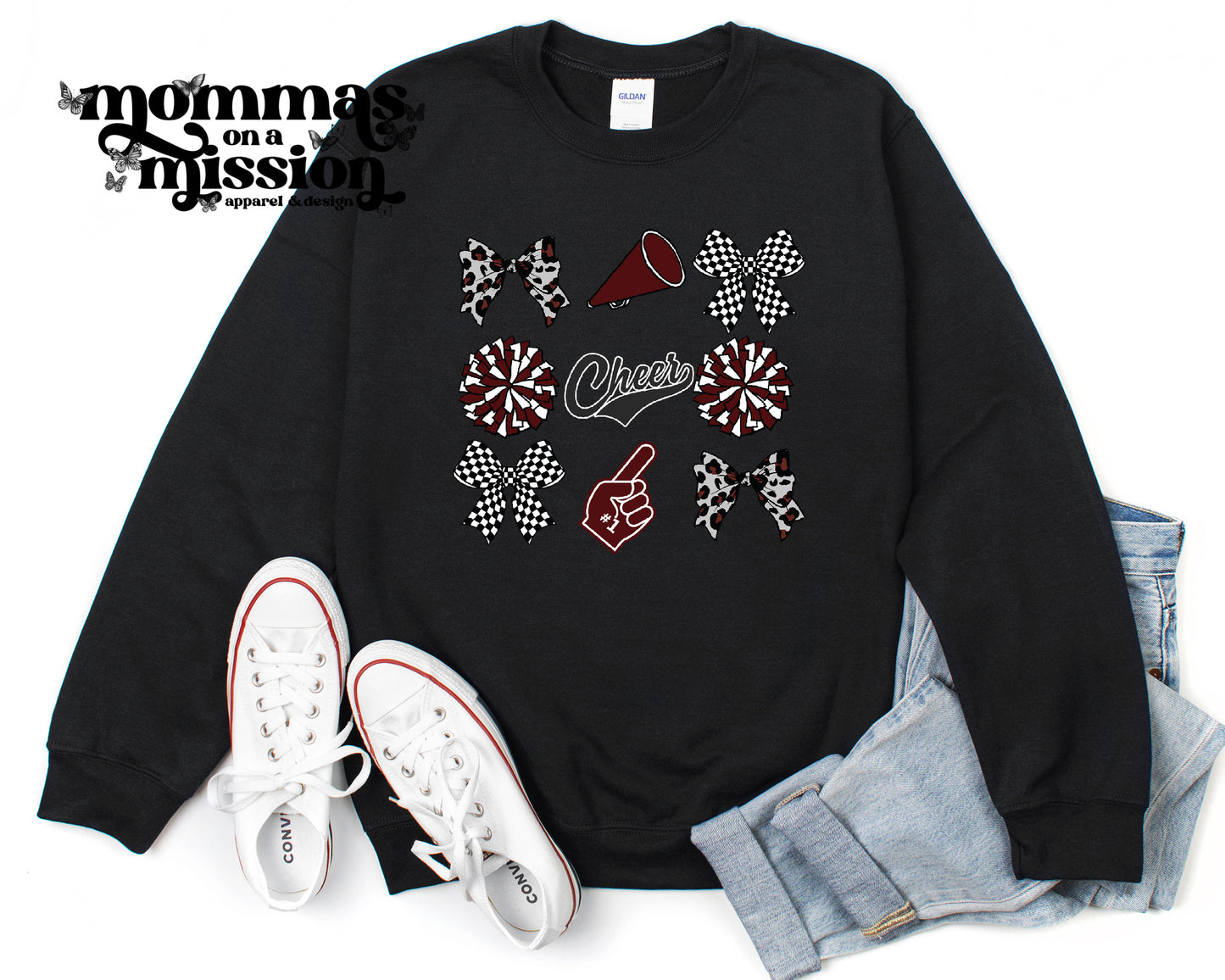 leopard/checkered coquette cheer - wes-del cheer boosters