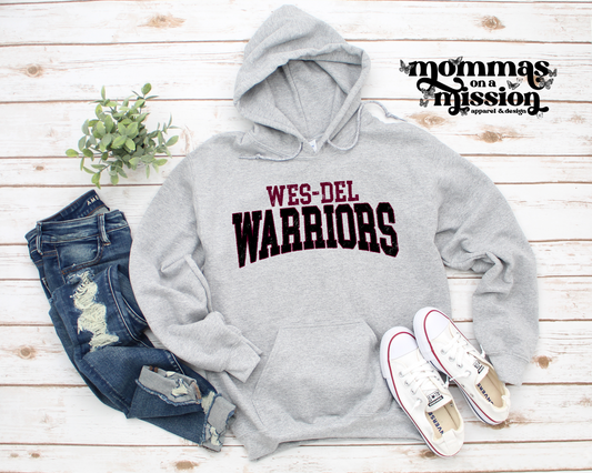 wes-del warriors warped text (youth)