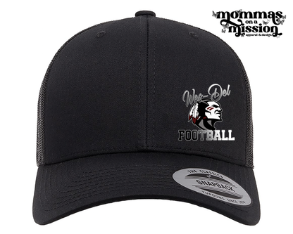 black mesh back hat - football boosters