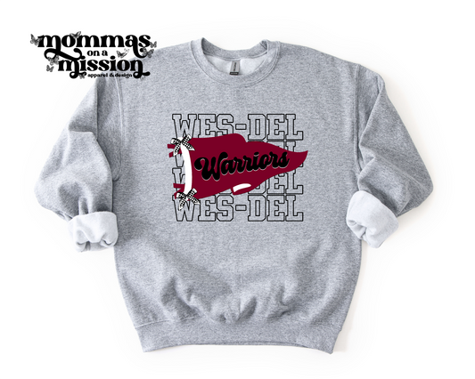 wes-del warriors stacked spirit flag