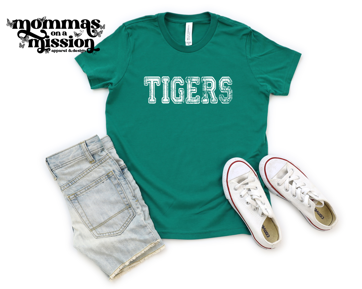 distressed tigers in white - youth