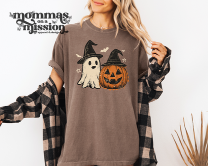 ghost and jack'o'lantern witches