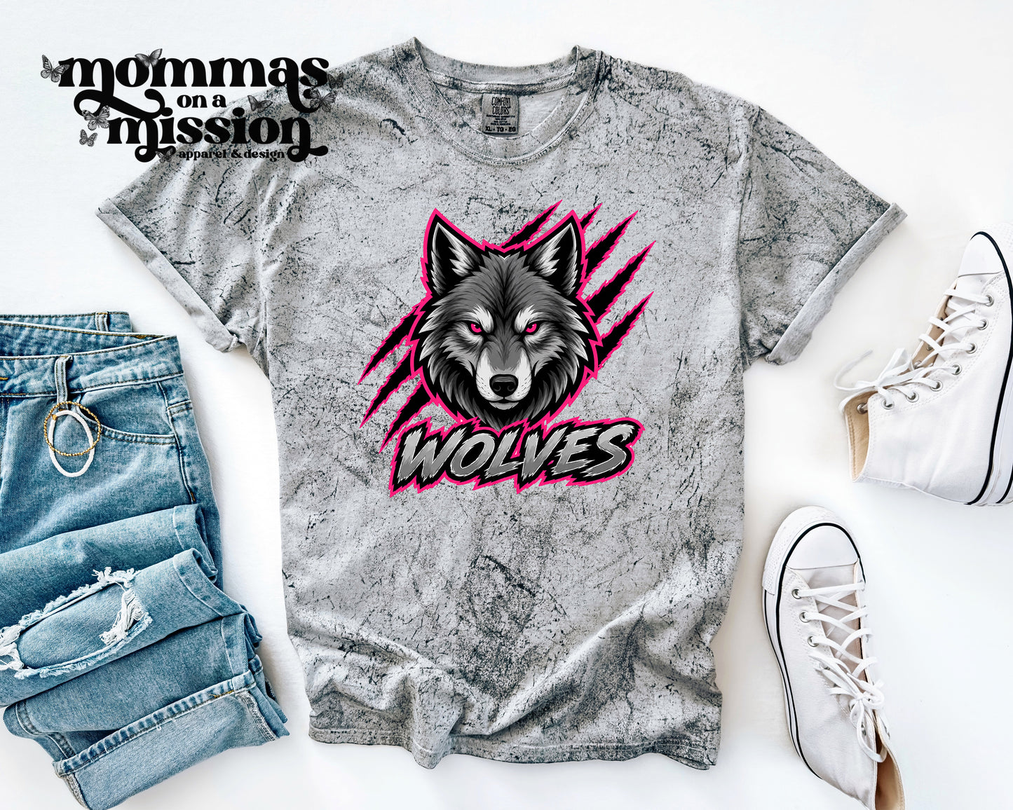 wolves mascot softball logo