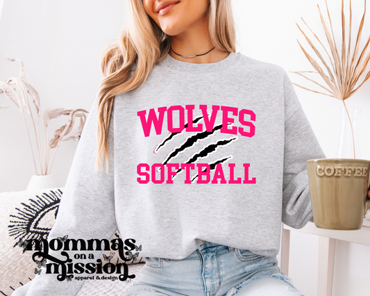 wolves softball arched