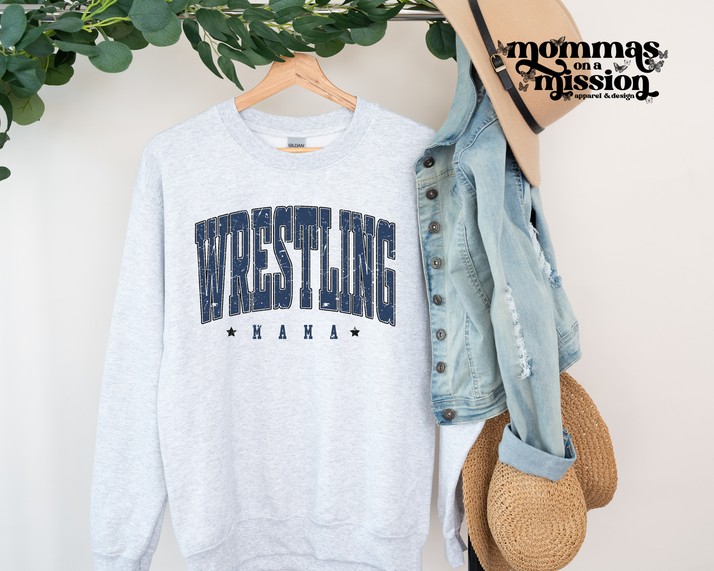 wrestling mama in navy