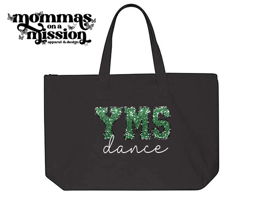 yms dance black canvas bag