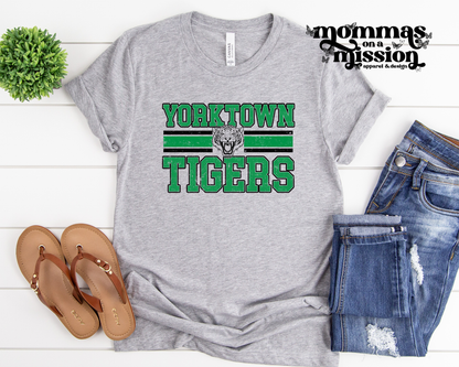 yorktown tigers grunge stripe