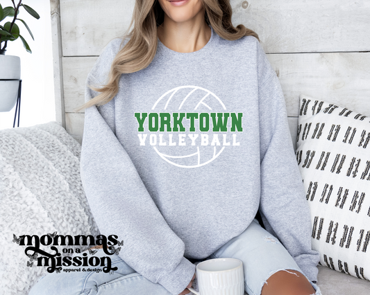 yorktown volleyball with ball outline