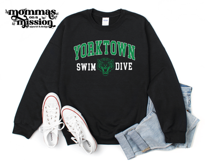 yorktown swim & dive with distressed - yorktown middle swim & dive fundraiser