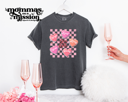 you are enough checkered heart collage