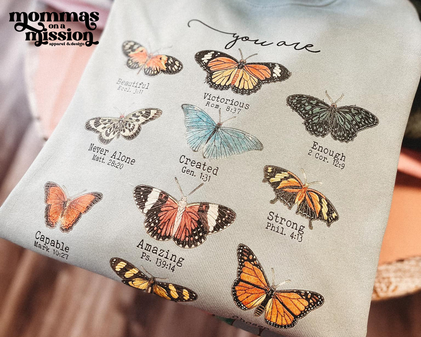 multi butterflies with bible verses