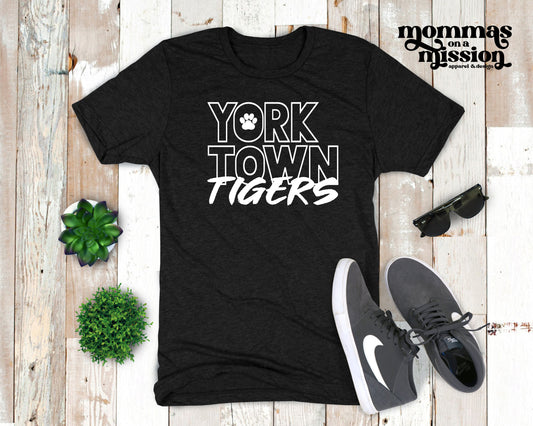 outline yorktown with rugged tigers